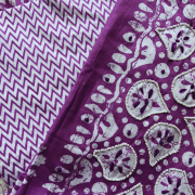 Batik print cotton unstitched suit piece with dupatta