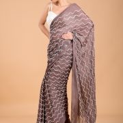 Brown Cocktail saree