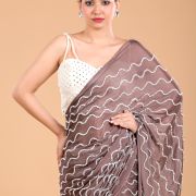 Brown Cocktail saree