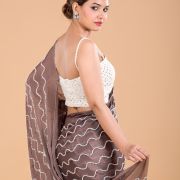 Brown Cocktail saree