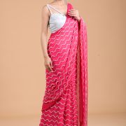 Hot Pink Cocktail Saree