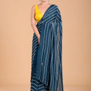 Teal Blue Cocktail Saree