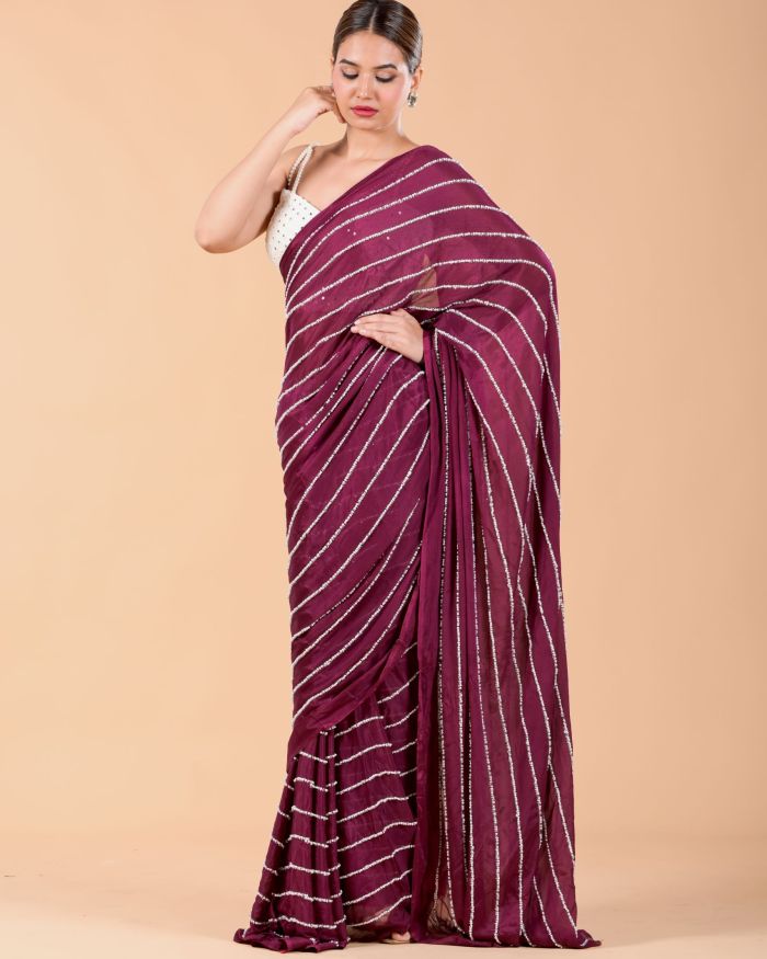 Magenta Cocktail Saree