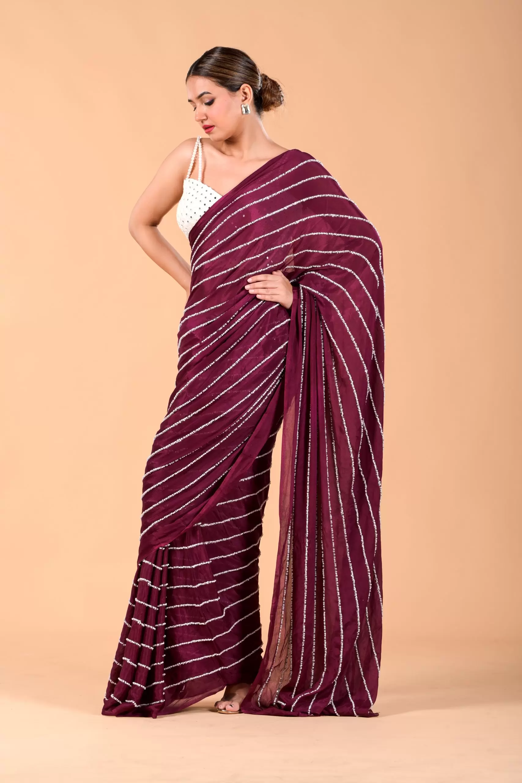 Magenta Cocktail Saree