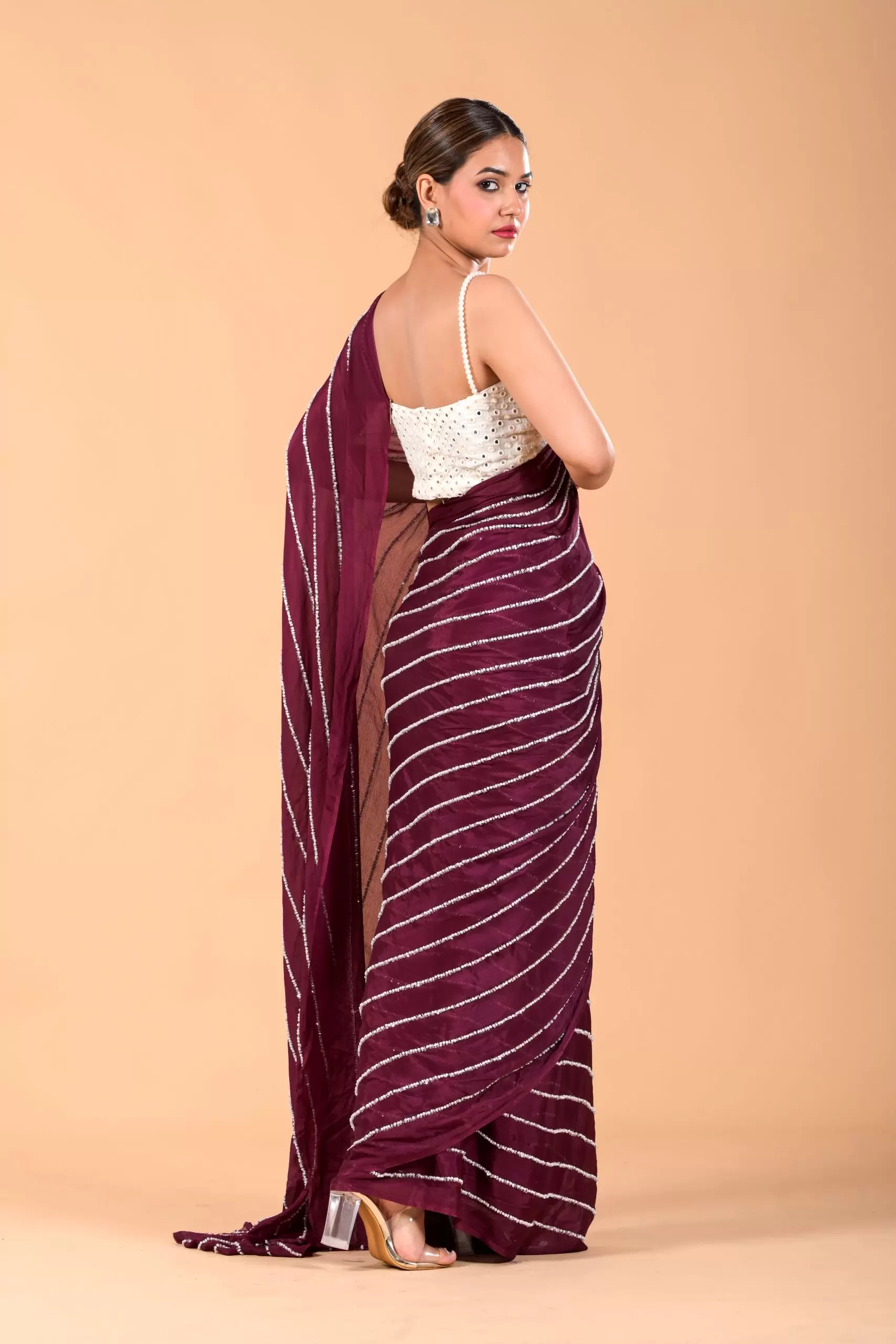 Magenta Cocktail Saree