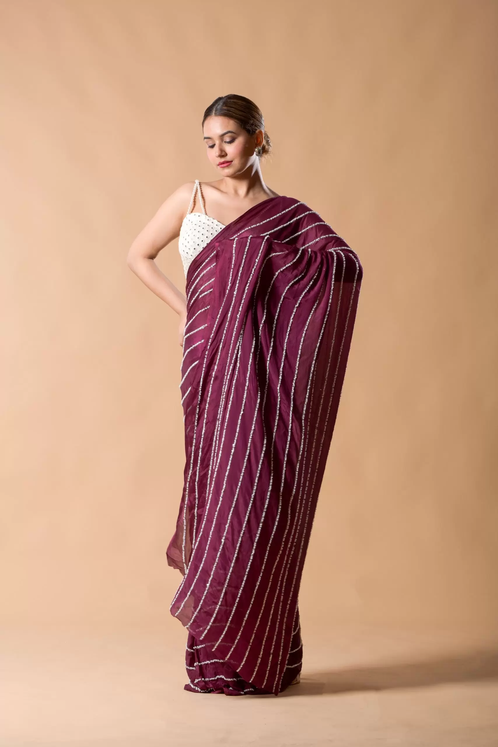 Magenta Cocktail Saree