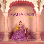 Purple Maharani Lehenga with Heavy Embroidery & Mustard yellow Dupatta