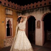 Ivory Pure tissue Silk Lehenga set