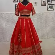 Red Bridal Maharani Lehenga