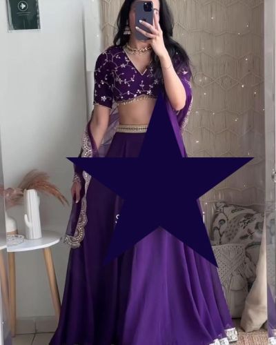 Custom Purple Lehenga