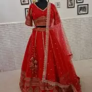 Red Bridal Maharani Lehenga