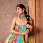 Multi Kali Gherdaar Tube Anarkali with Choker Dupatta