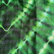 Green Shibori Tie-Dye Chiffon Fabric with Shimmer Zari Detail