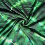 Green Shibori Tie-Dye Chiffon Fabric with Shimmer Zari Detail