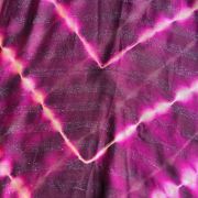 Wine Shibori Tie-Dye Chiffon Fabric with Shimmer Zari Detail