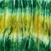 Yellow Green Shibori Tie-Dye Crepe Silk Fabric