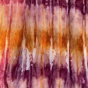 Orange Wine Tie-Dye Crepe Silk Fabric