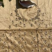 Buti Design Zardozi Gota Hand Embroidery on Golden Unstitched Blouse Piece