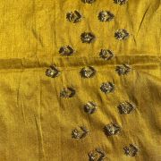 Buti Design Zardozi & Gota Hand embroidery on Dark mustard yellow unstitched blouse