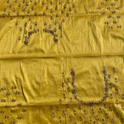 Buti Design Zardozi & Gota Hand embroidery on mustard yellow unstitched blouse