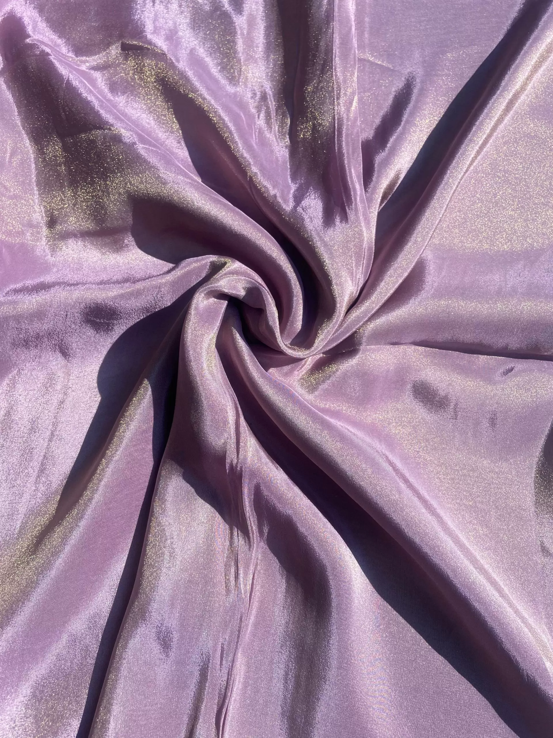 Mauve Lavender Purple Cosmos Tissue Silk Fabric