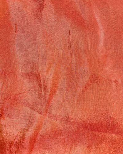 Orange plain cosmos tissue silk fabric