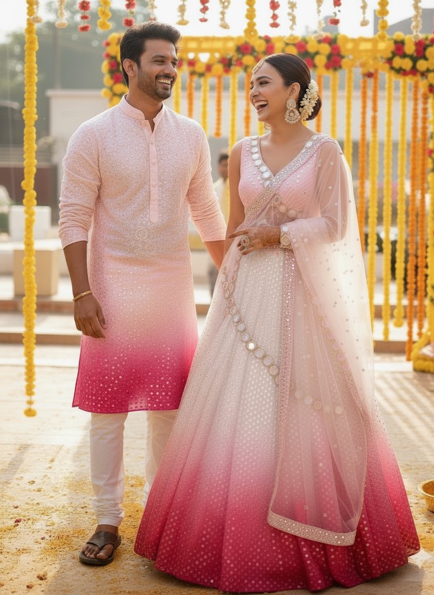 Couple Outfit For Haldi