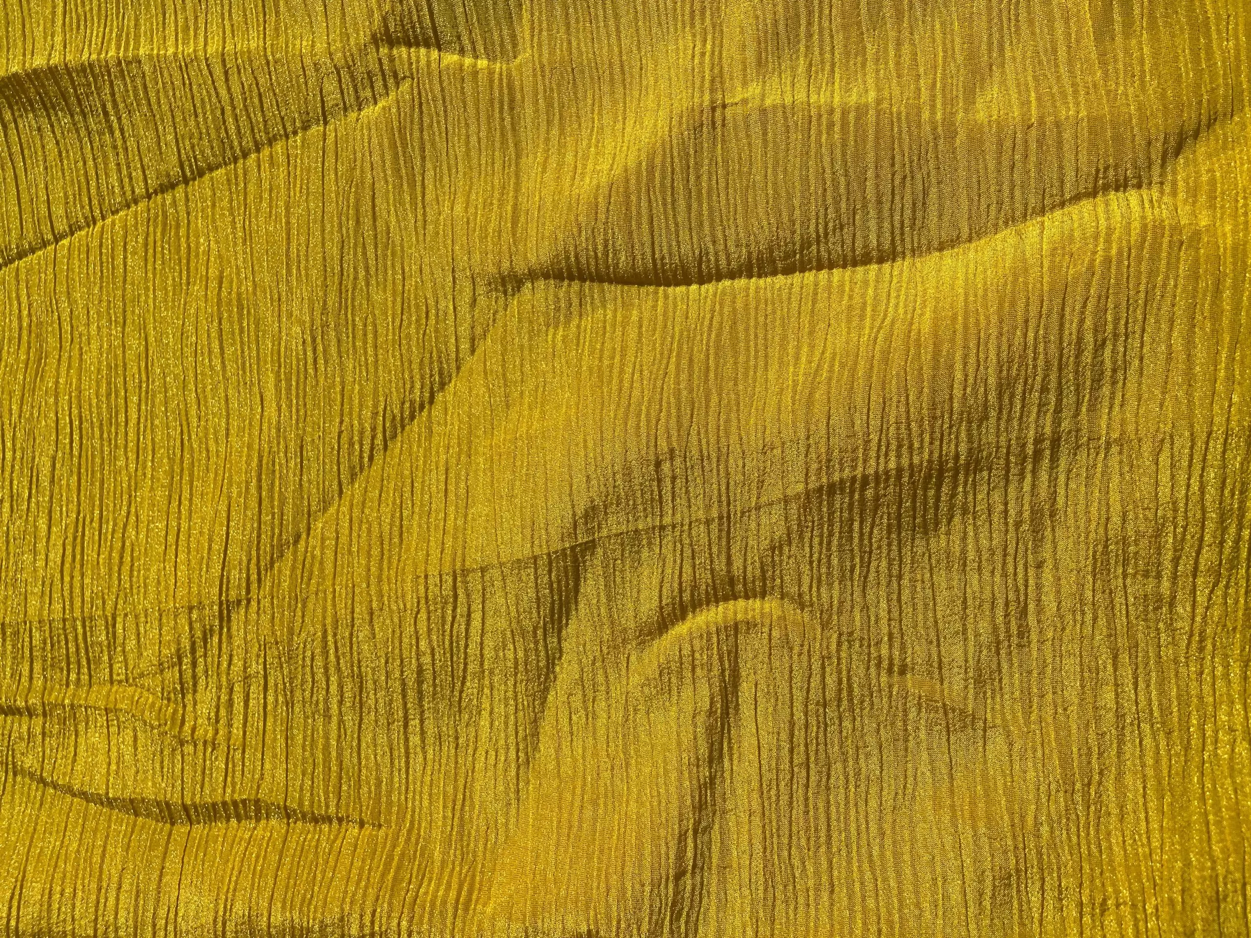 Pure Crush Tissue Fabric in Yellow