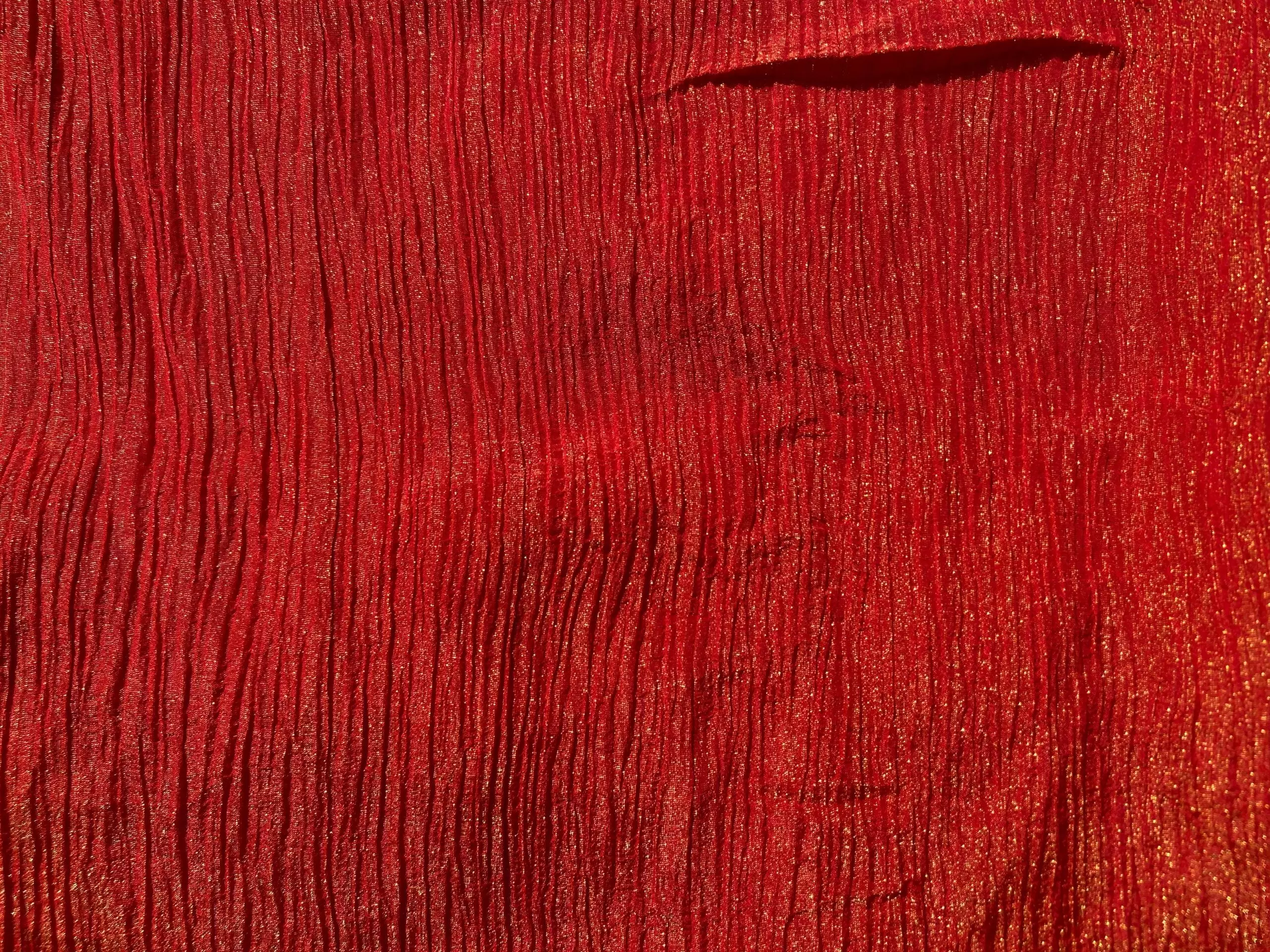 Pure Crush Tissue Fabric in Orange