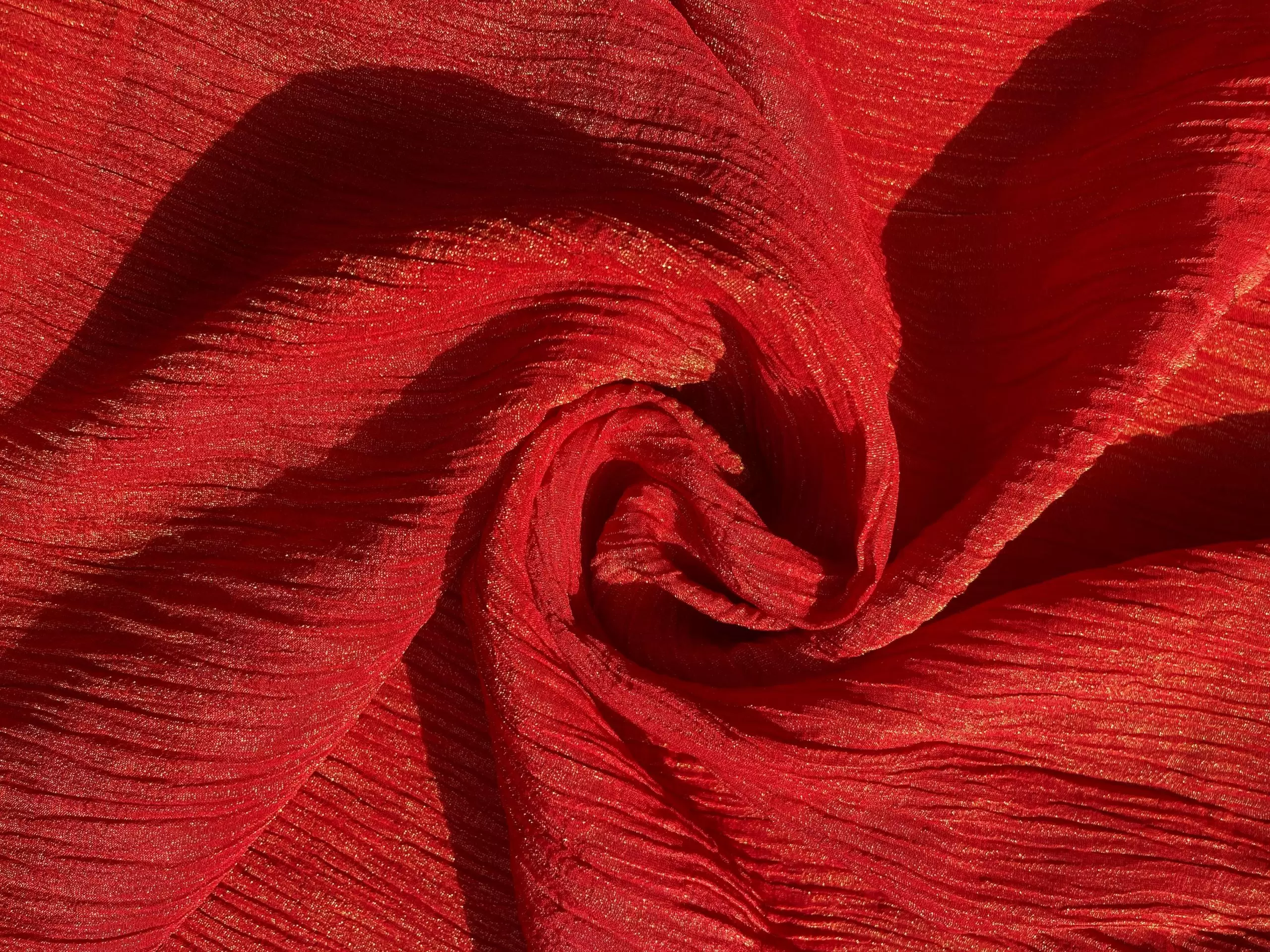 Pure Crush Tissue Fabric in Orange