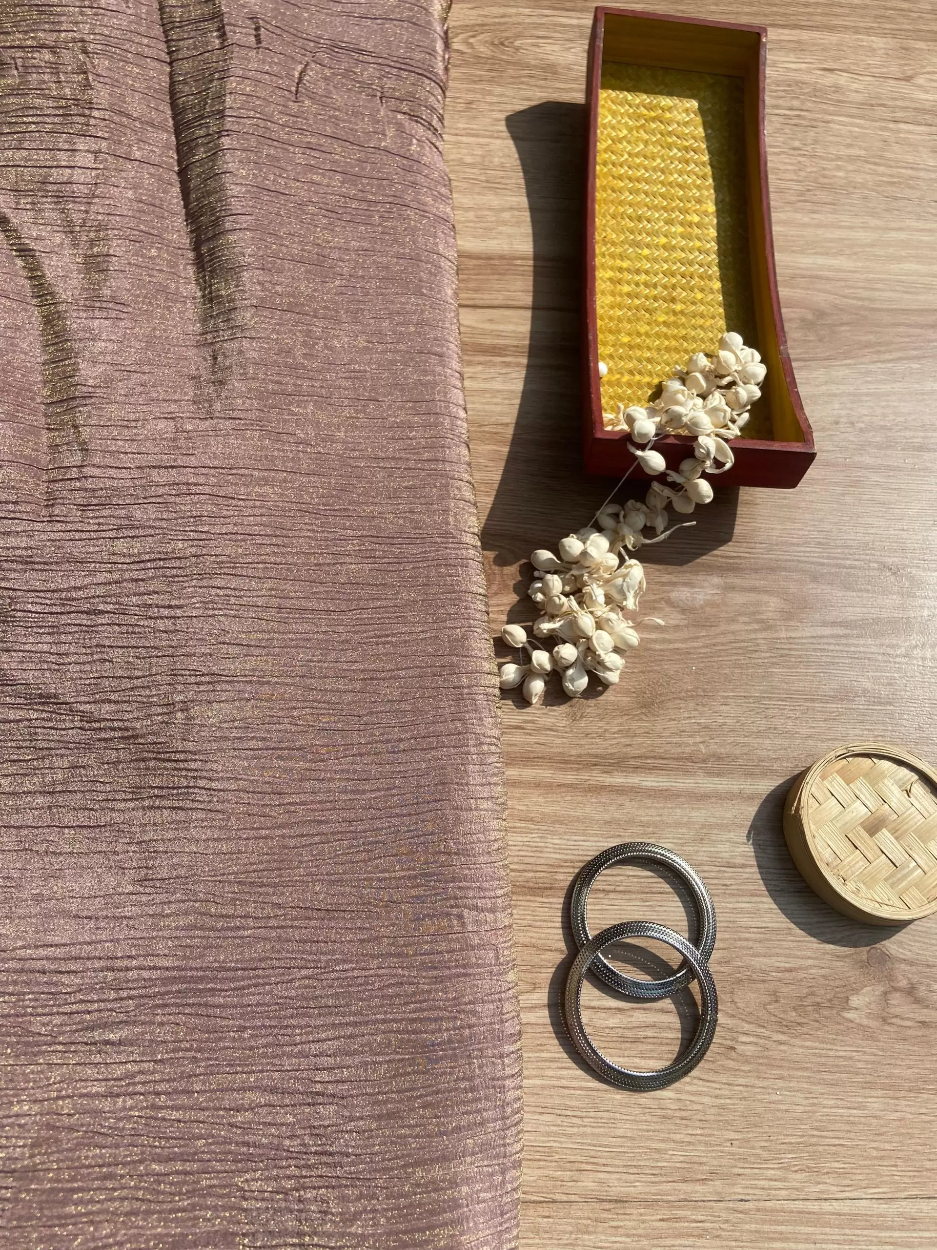 Pure Crush Tissue Fabric in Blush Pink