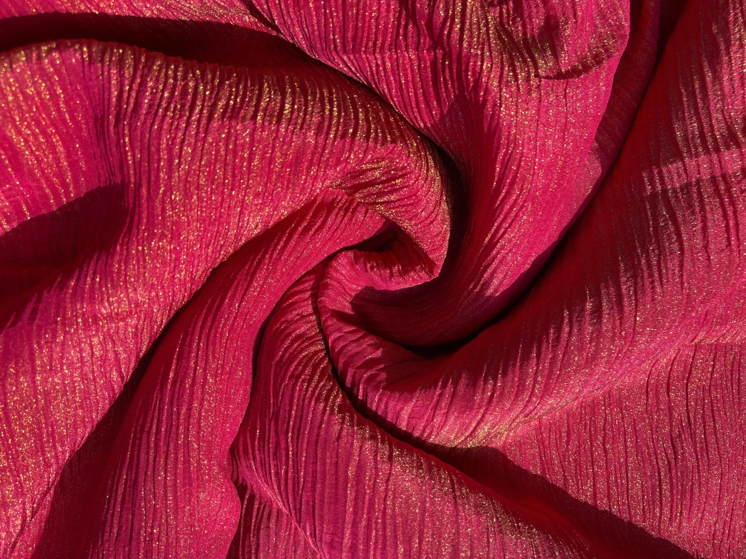 Pure Crush Tissue Fabric in Pink