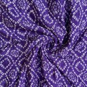 Bandhej Print in purple Pure Crape On Buti Fabric