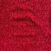 Red tone on tone chikankari Embroidered Pure Georgette fabric