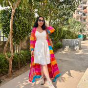 Multi colour 3 Meter Flared Shrug