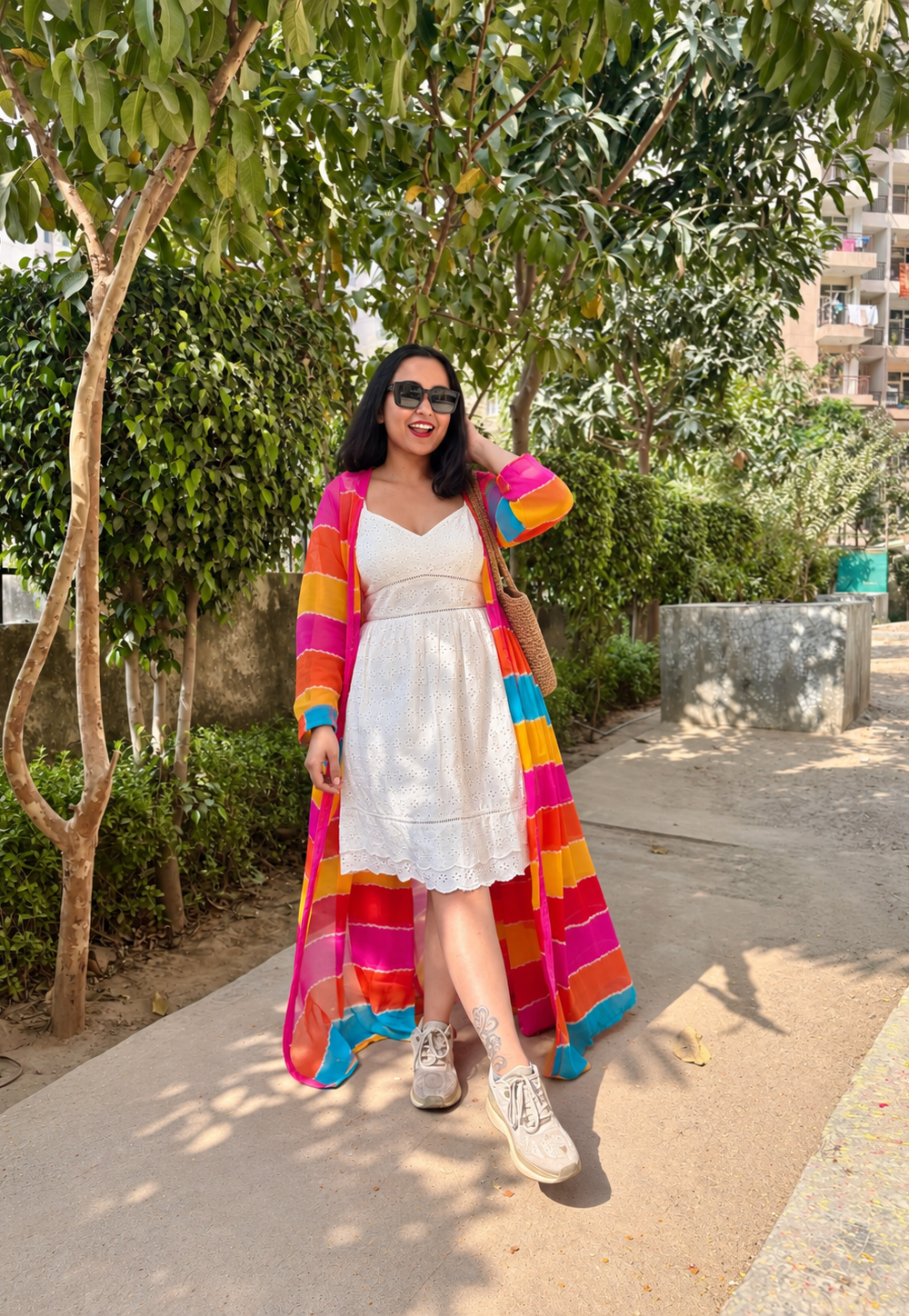 Multi colour 3 Meter Flared Shrug