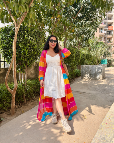 Multi colour 3 Meter Flared Shrug