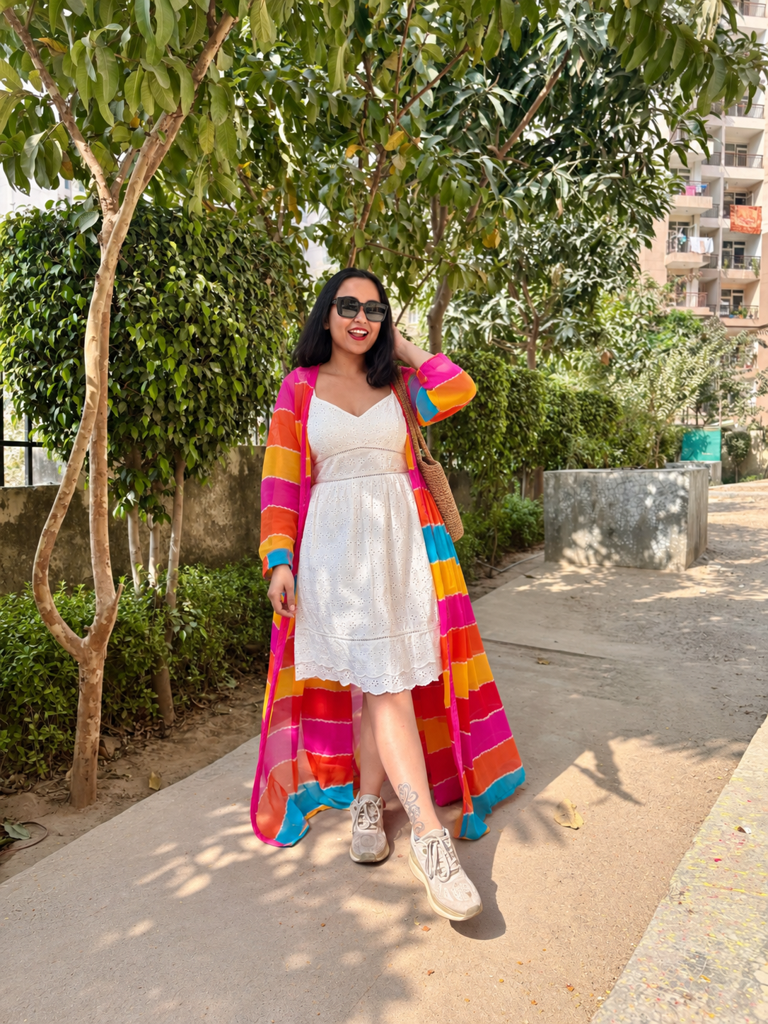 Multi colour 3 Meter Flared Shrug