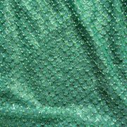 Hand Nalki Embroidery On Bottle Green Imported Net fabric