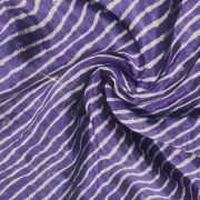 Bandhej Leheriya Printed in Purple Pure Crape On Buti Fabric