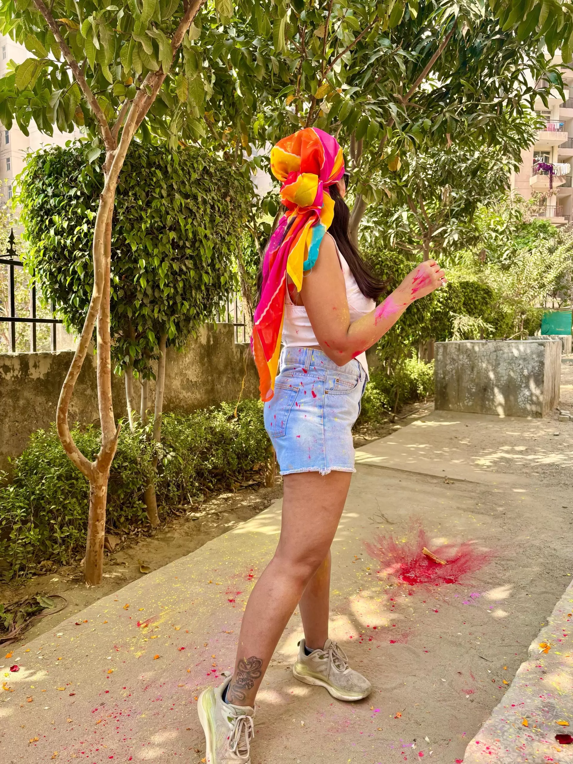 Multi Colour Chiffon Scarf