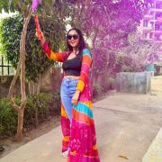 Multi-Colour 6-Meter Flared Chiffon Shrug