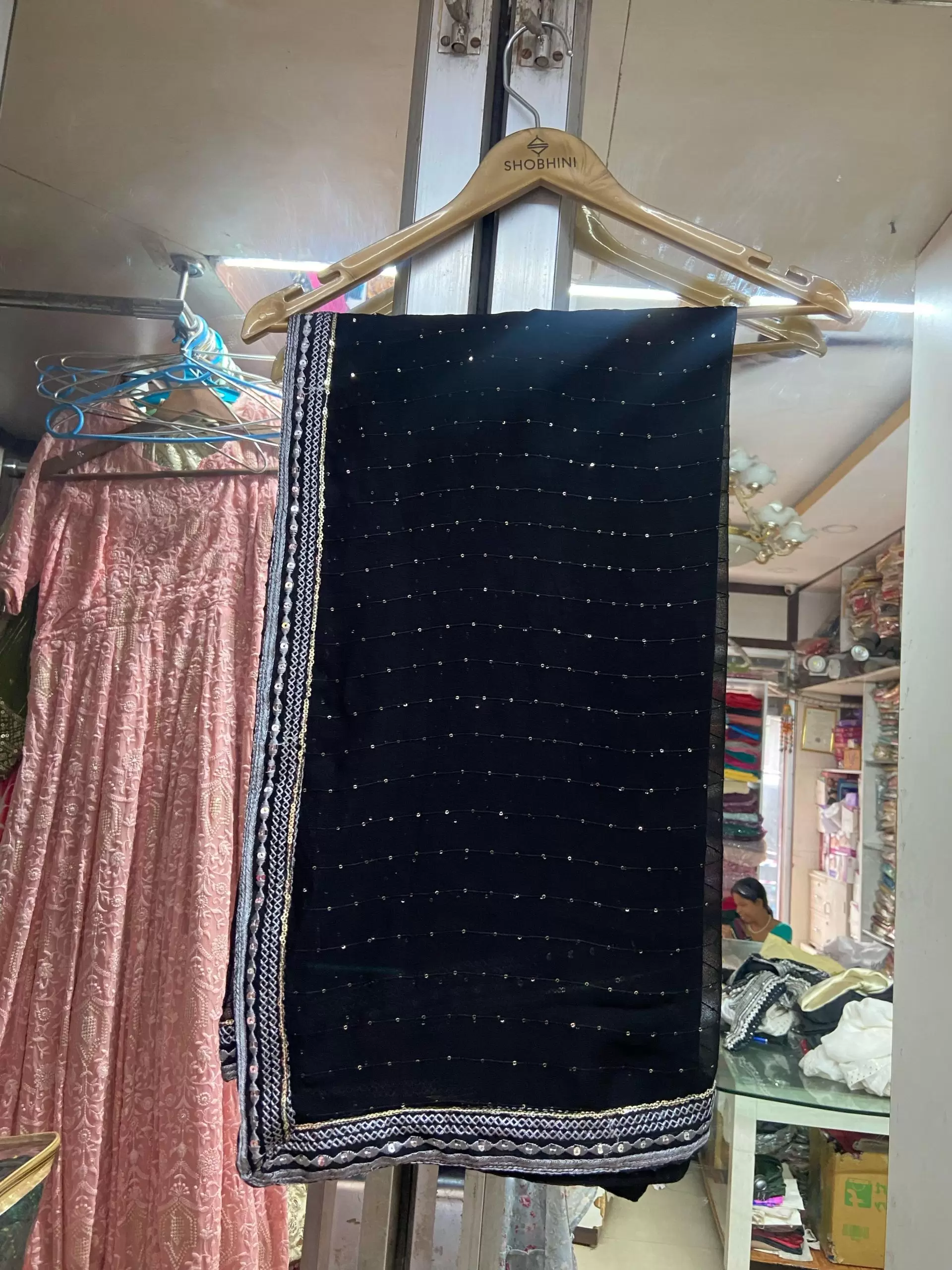 Black mirror kurta & salwar with dupatta