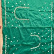 Heavy Zardozi Embroidery On Bottle Green With Buti Work Unstitched Blouse Piece