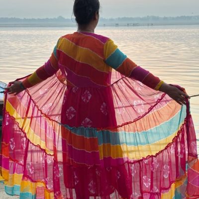 Multi Chiffon Shrug
