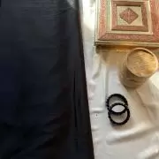 Black Plain Moss Satin Fabric