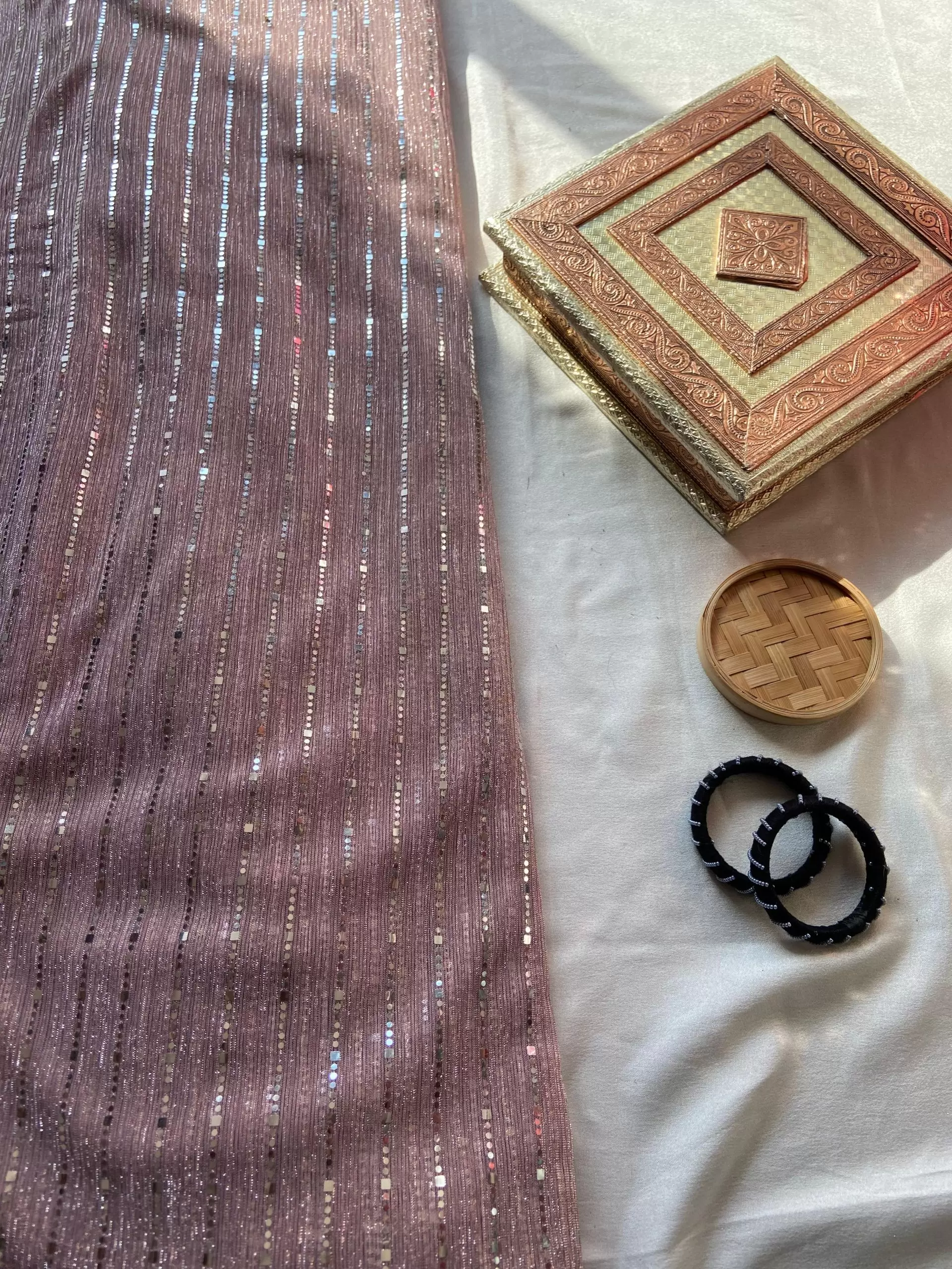 Imported moonlight Sequin On Light Purple