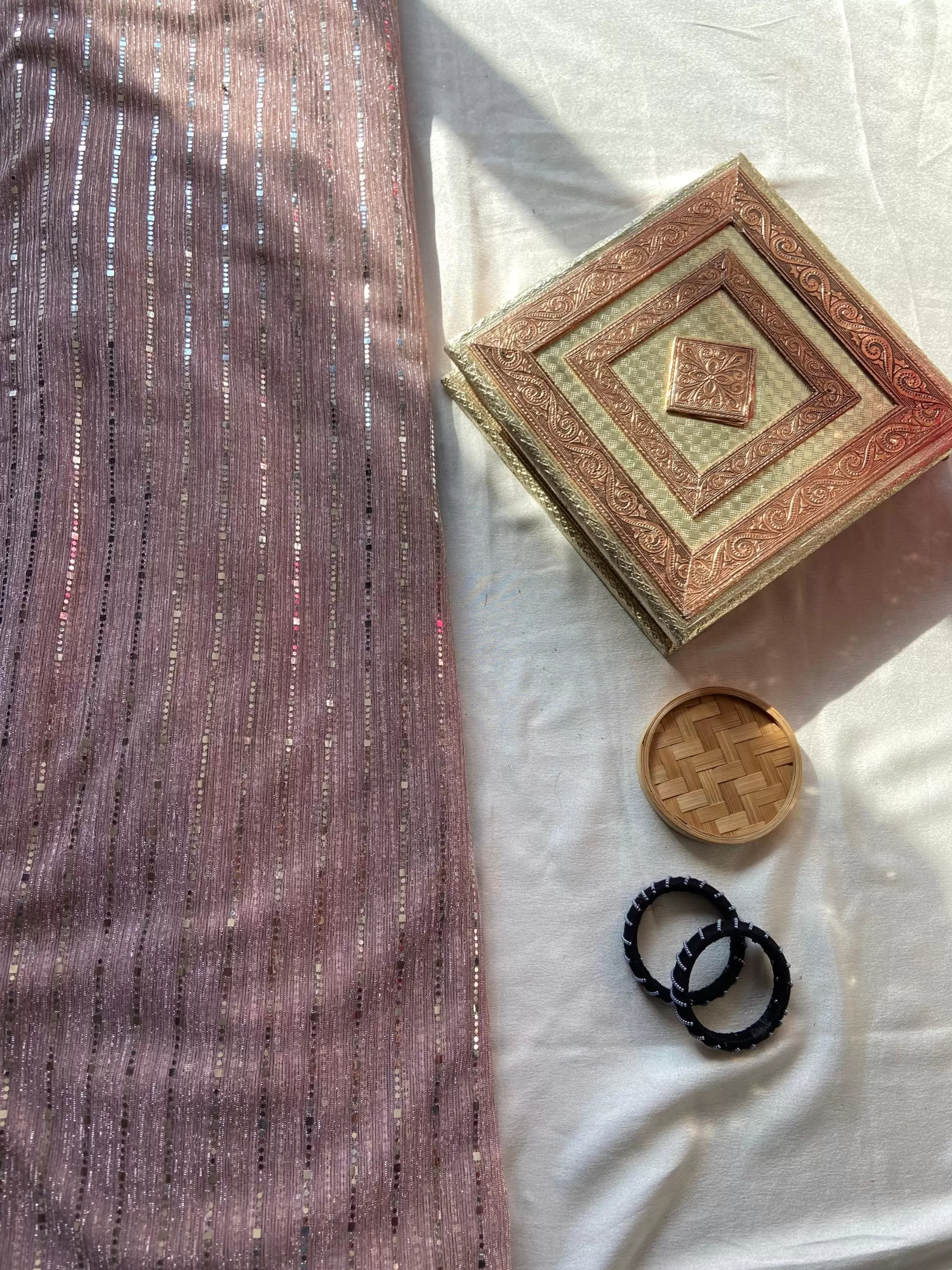 Imported moonlight Sequin On Light Purple