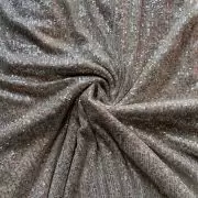 Imported Lycra Thread & Sequin Embroidery on Cream Fabric