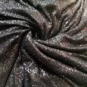 Imported Lycra Thread & Sequin Embroidery on Black Fabric